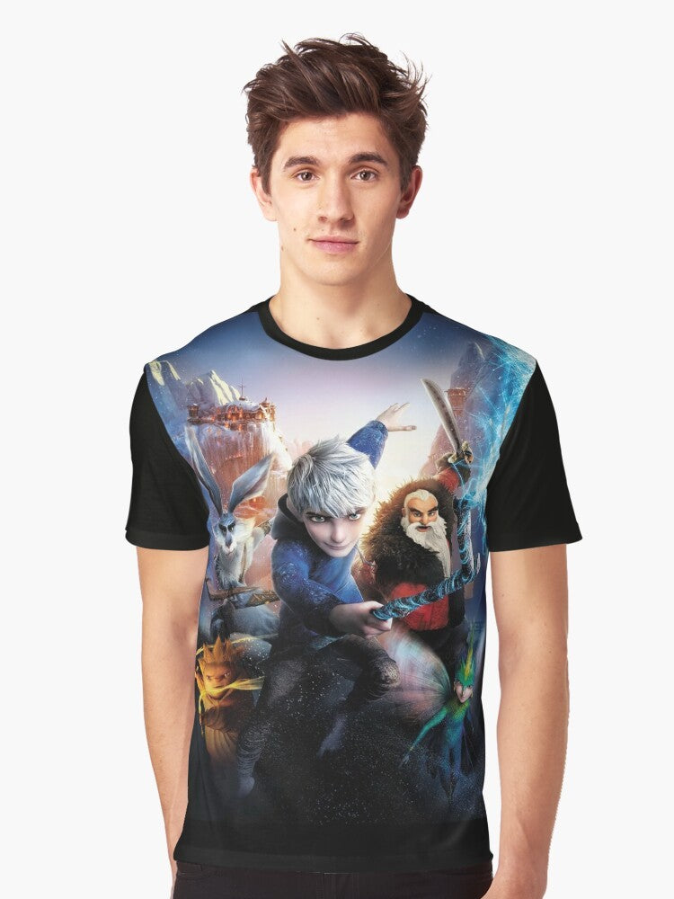 Rise of the Guardians Jack Frost Graphic T-Shirt with snow and ice design - Men