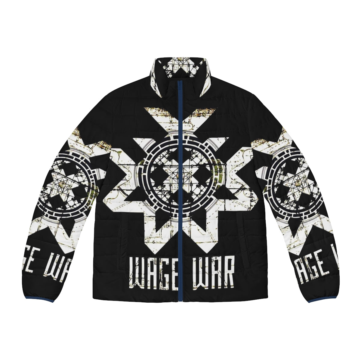 Wage War Puffer Jacket featuring heavy metal and metalcore inspired design