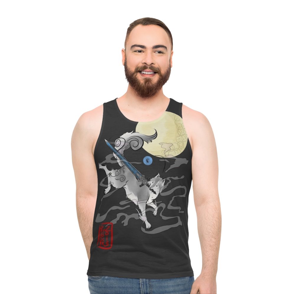 Dark fantasy Sif the Great Wolf unisex tank top - men