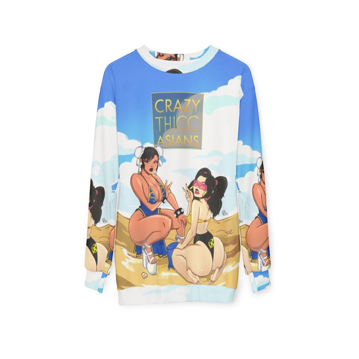 Crazy Thicc Oversized Graphic Sweatshirt - hanging