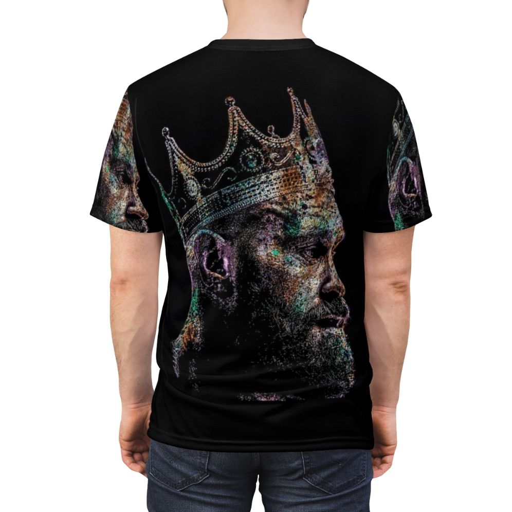 Heavyweight champion inspired art t-shirt featuring a gypsy king design - men back