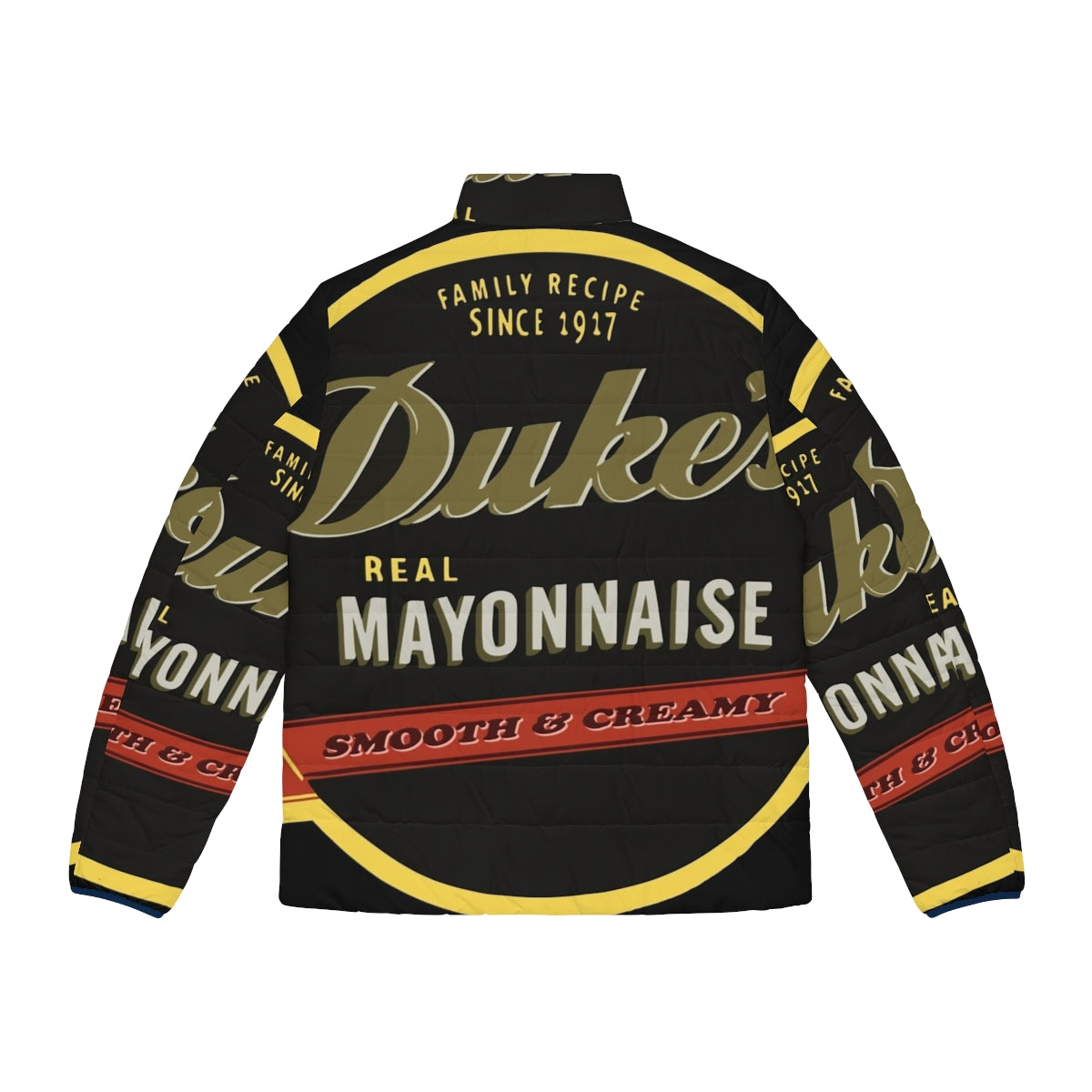 Duke's Mayo branded vintage-style puffer jacket - Back