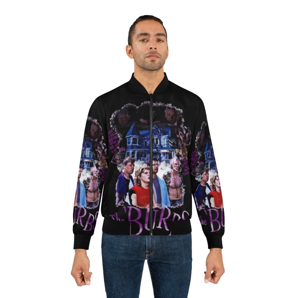 The Burbs film art print bomber jacket featuring classic horror movie quotes and characters - Lifestyle