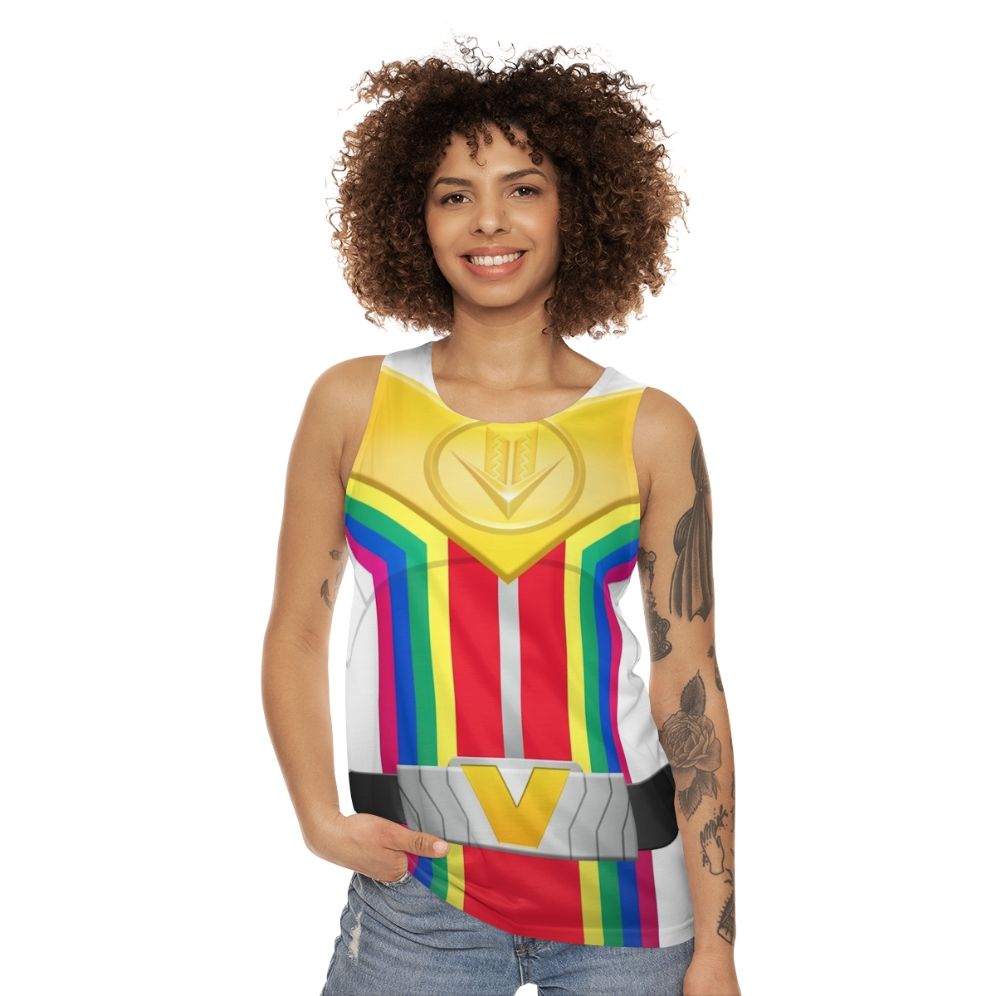 Colorful Unisex Zenkaiser Super Sentai Tank Top - women