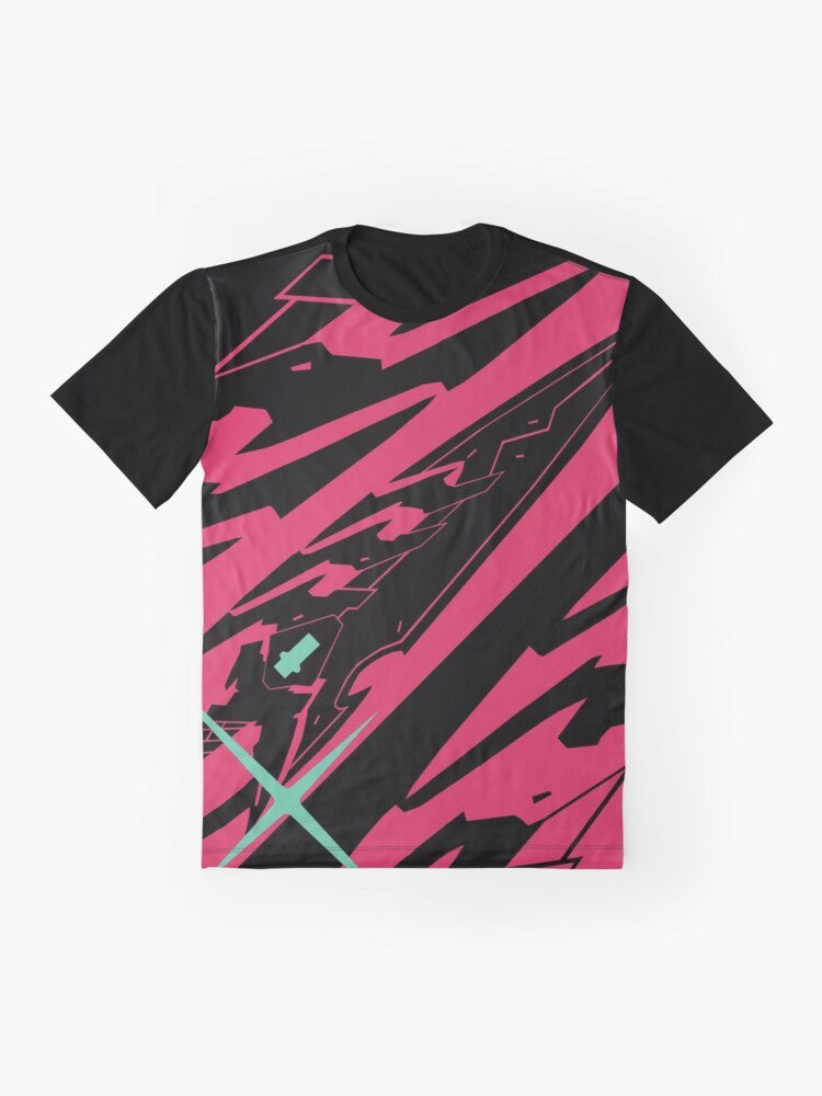 Xenoblade Chronicles 2 t-shirt featuring the Aegis (Pyra) character - Flat lay