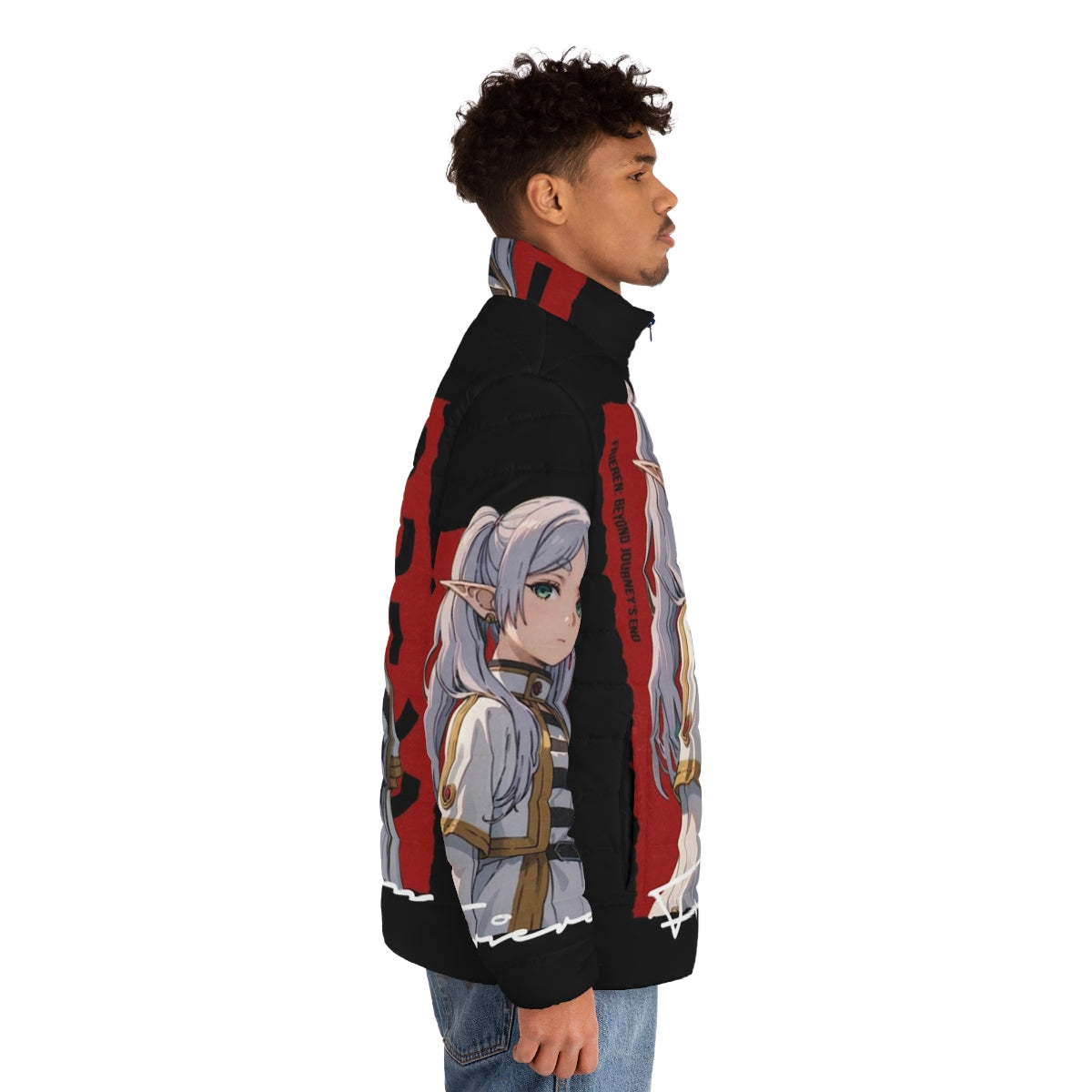 Frieren Beyond the Journey's End anime-inspired puffer jacket - men side right