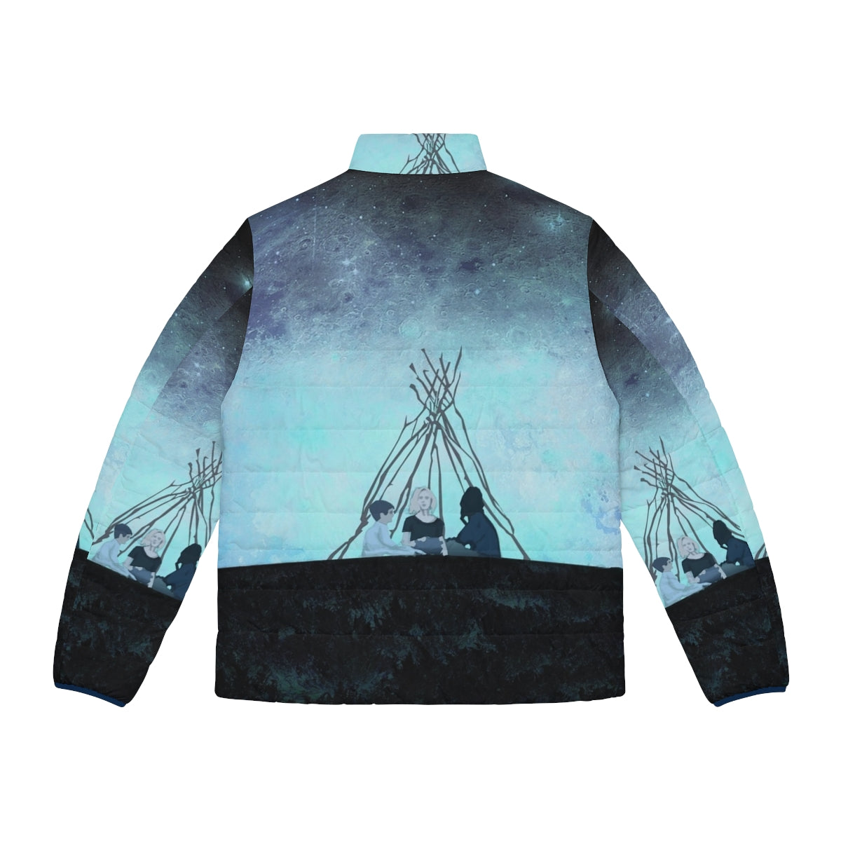 Melancholia Puffer Jacket - Surreal outer space-inspired puffer jacket for the drama and art lover - Back