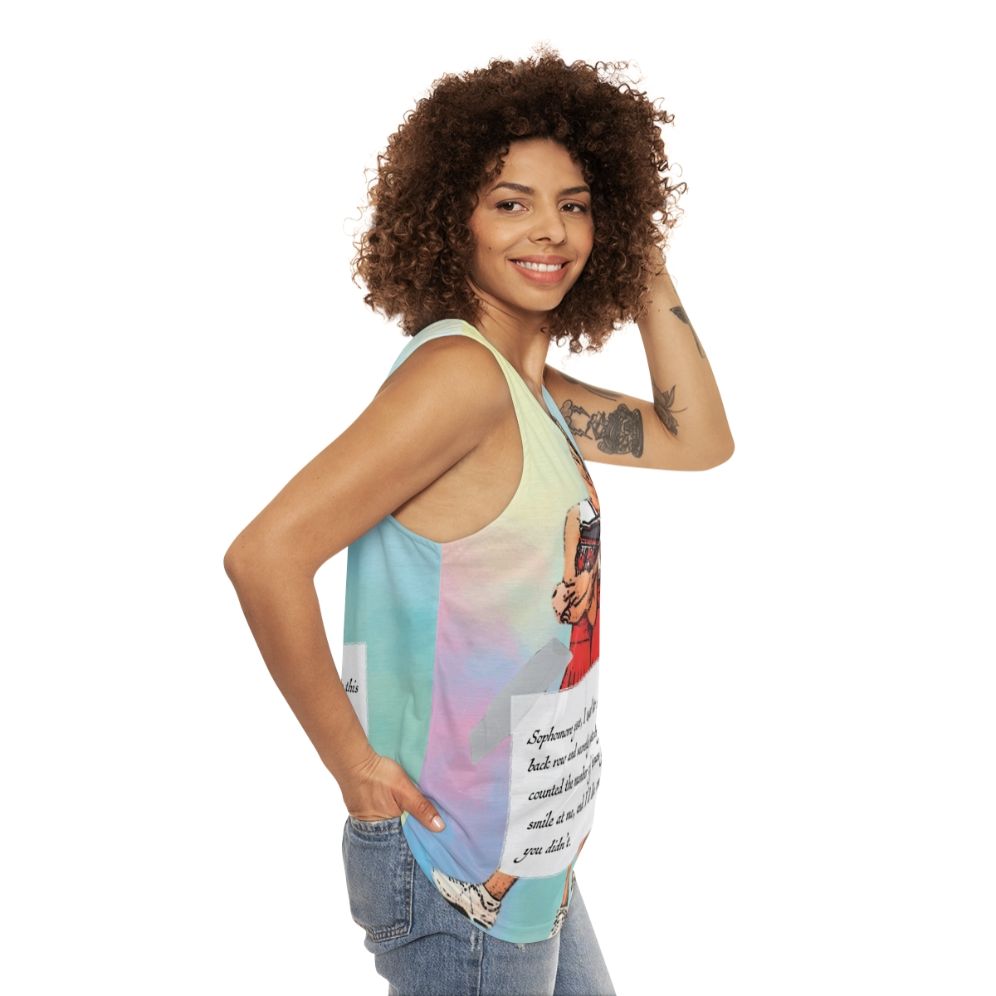 Glee Brittana Watercolor Unisex Tank Top - women side