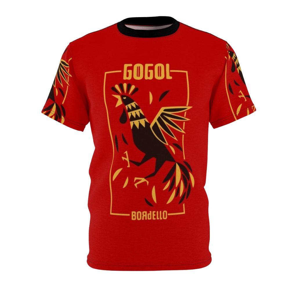 Stylish Gogol Bordello inspired gypsy punk t-shirt featuring the band's signature style and imagery