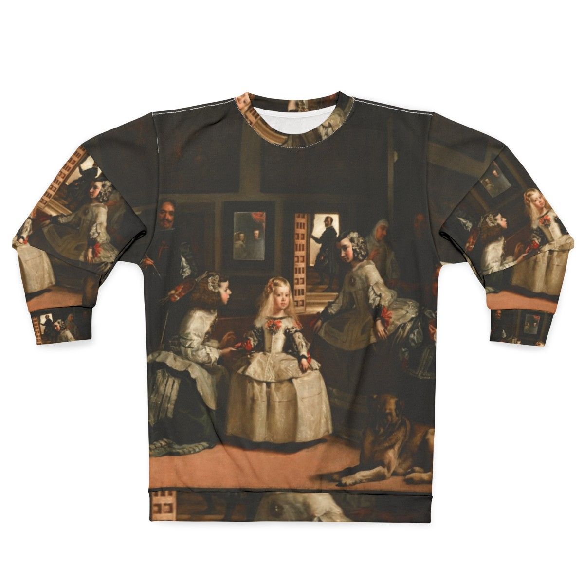 Las Meninas baroque painting reproduction on sweatshirt