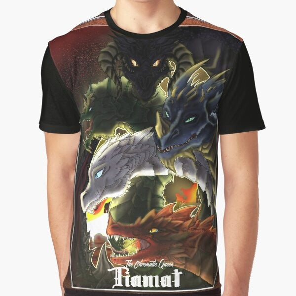 Tiamat, the Chromatic Dragon from Dungeons & Dragons, featured on a graphic t-shirt design