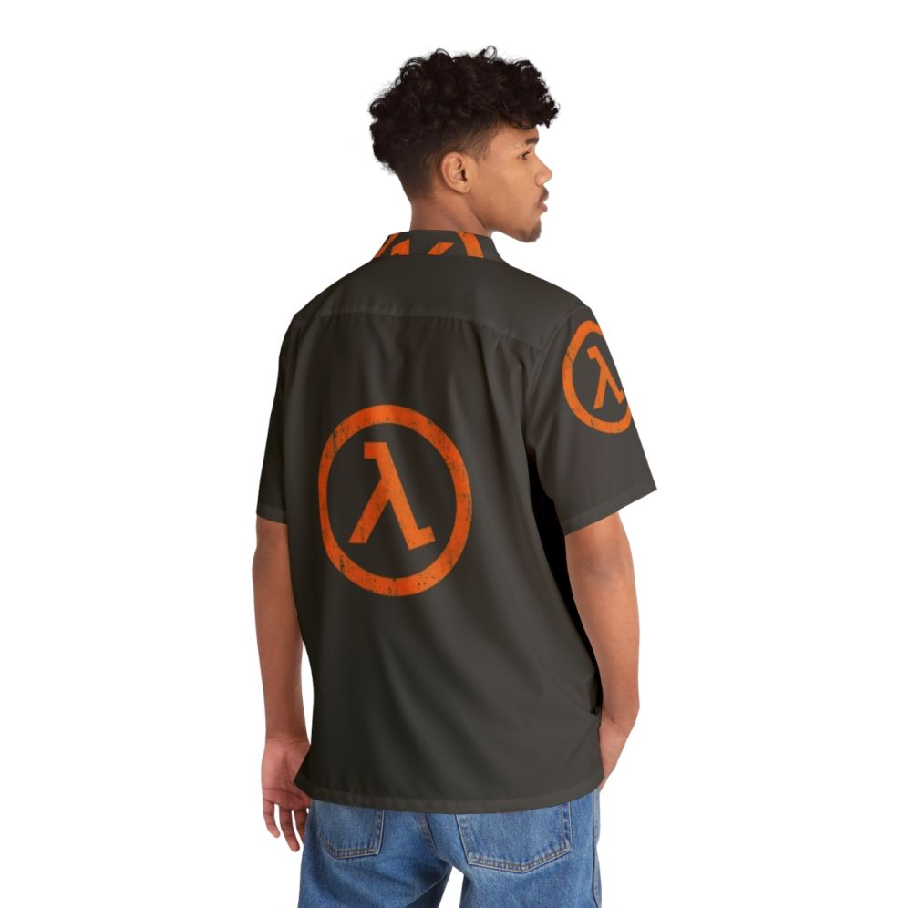 Half Life Lambda Symbol Hawaiian Shirt - People Back