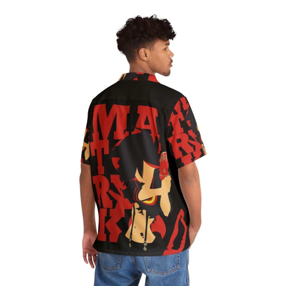 Matoi Ryuko Hawaiian Shirt with Anime-Inspired Minimalist Design - People Back