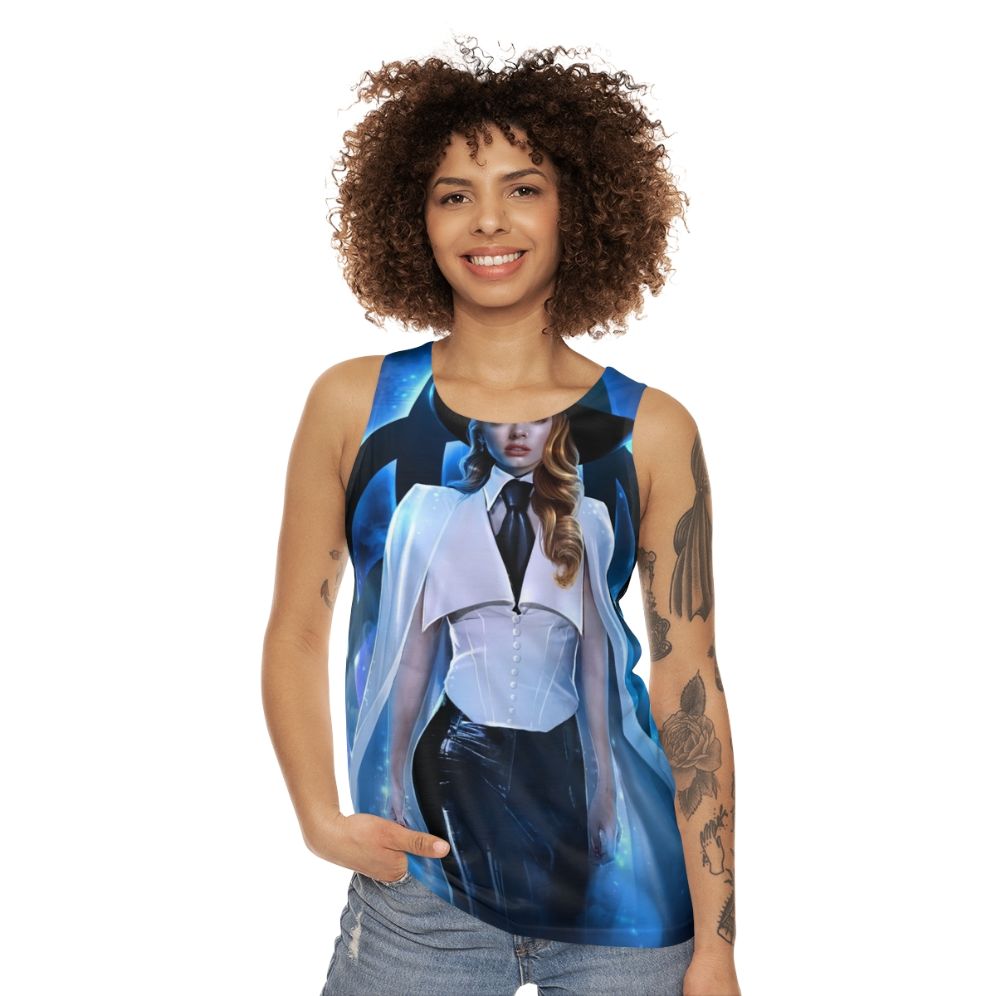 White angel unisex tank top for cosplay and fashion - women