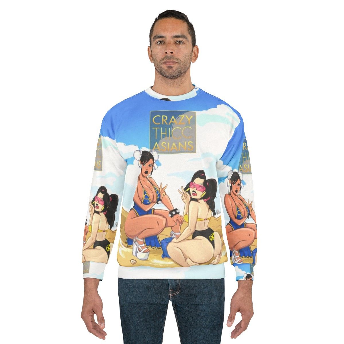 Crazy Thicc Oversized Graphic Sweatshirt - men