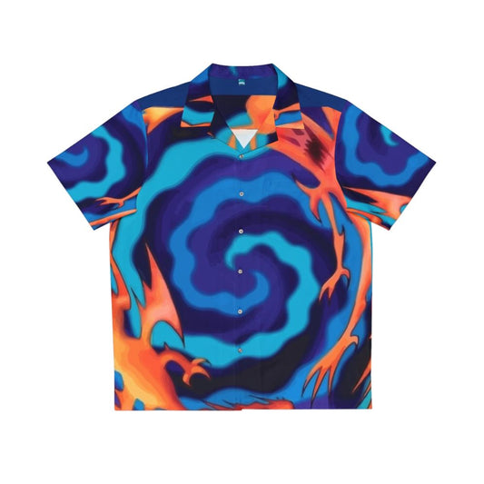 Anime-inspired Polymerization Hawaiian Shirt with Duel Monsters characters