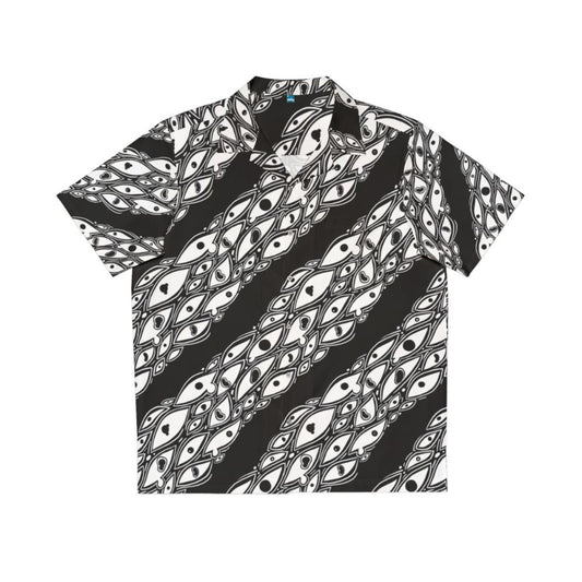 Chilling Eyes Hawaiian Shirt with Spooky Ocular Pattern