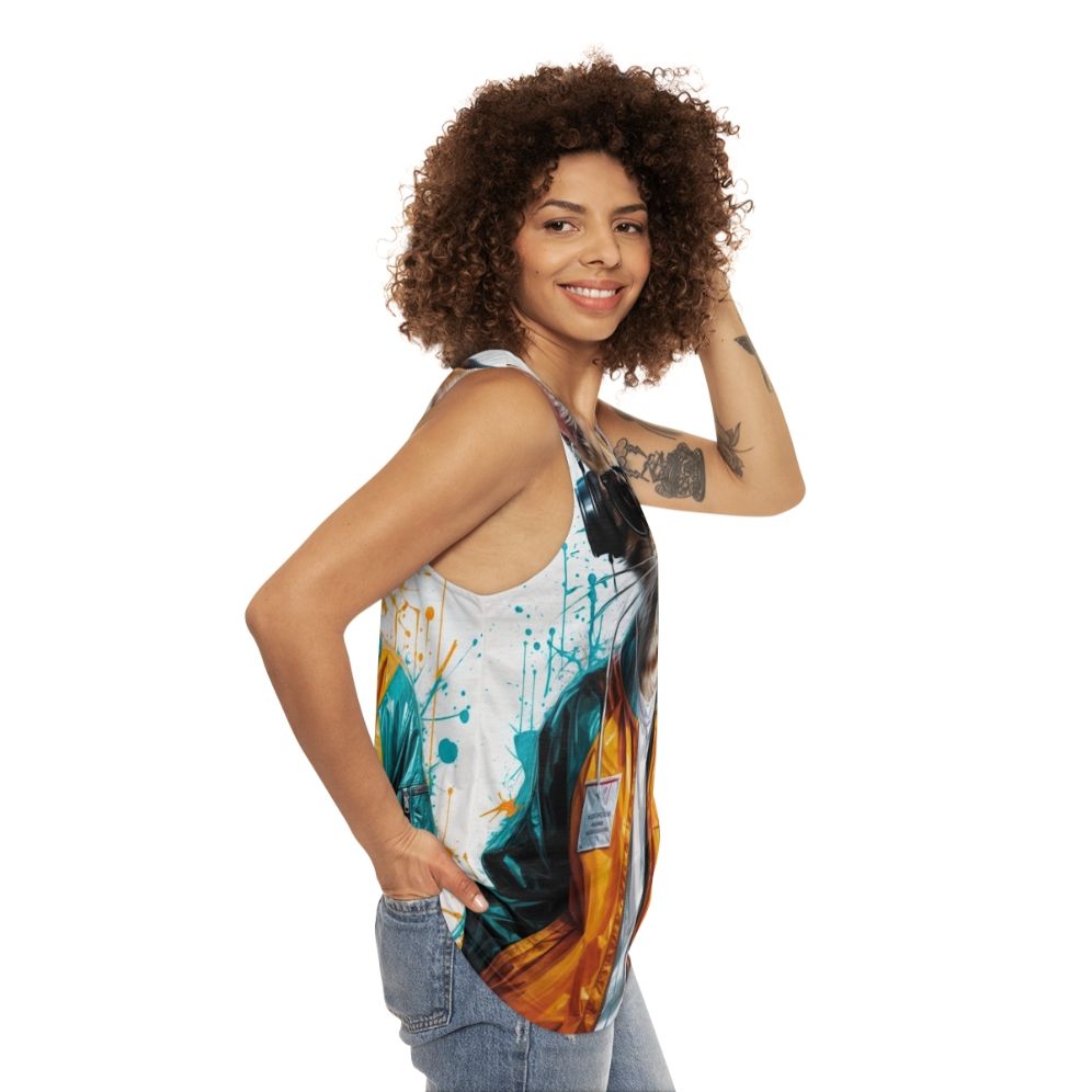 Dance Cat Unisex Tank Top - women side