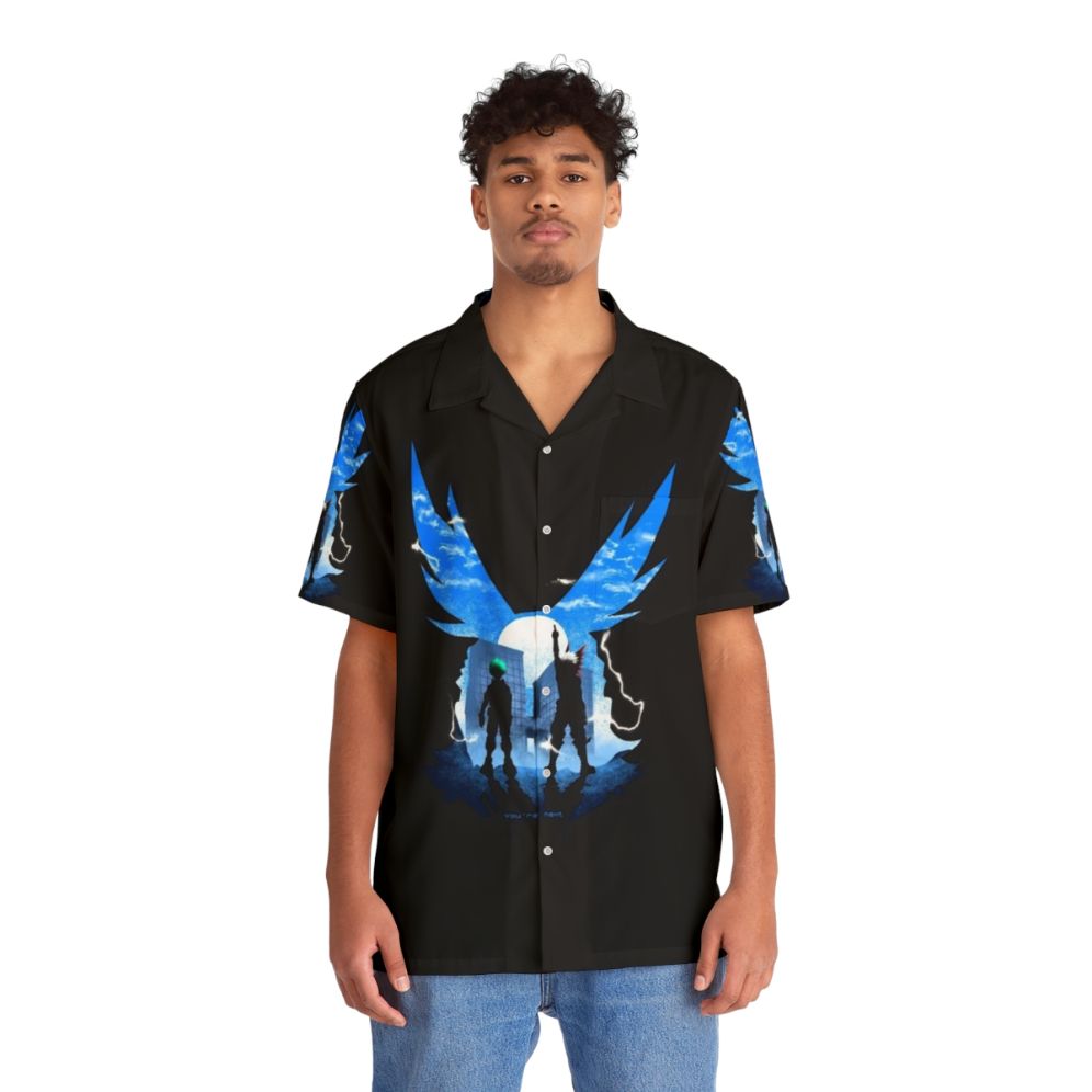 Anime-inspired "You're Next" Hawaiian shirt showcasing one for all and my hero academy characters - Lifestyle