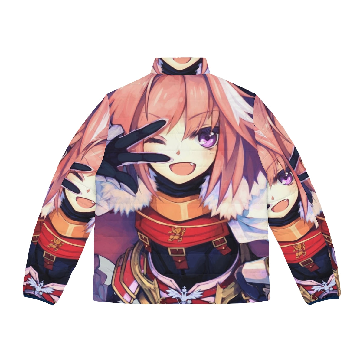 Astolfo Fate Series Puffer Jacket - Anime Inspired Outerwear - Back