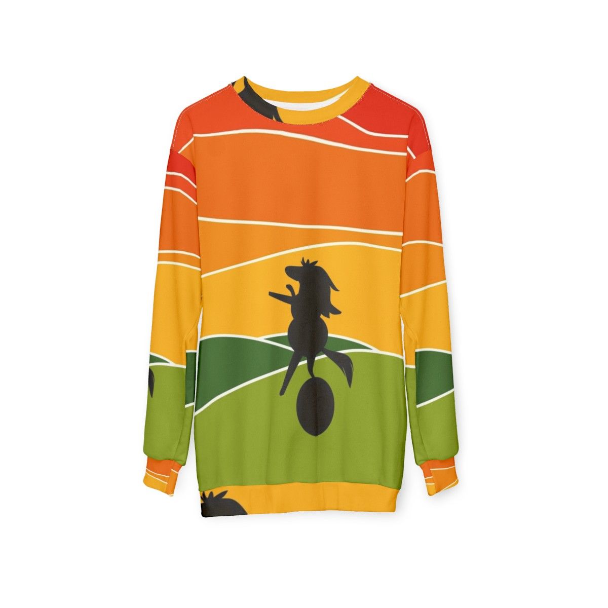 Adventure Time James Baxter Sunset Minimal Sweatshirt - hanging