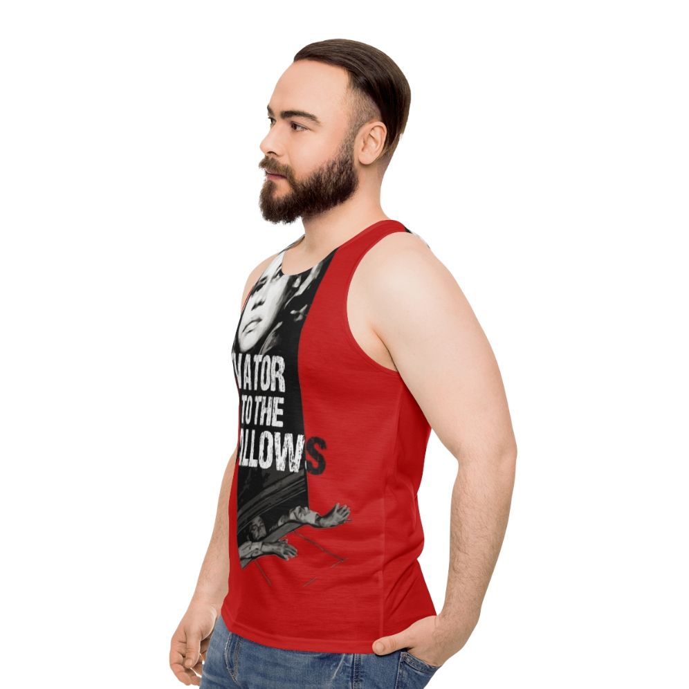 Unisex tank top featuring the classic French film 'Elevator to the Gallows' - men side