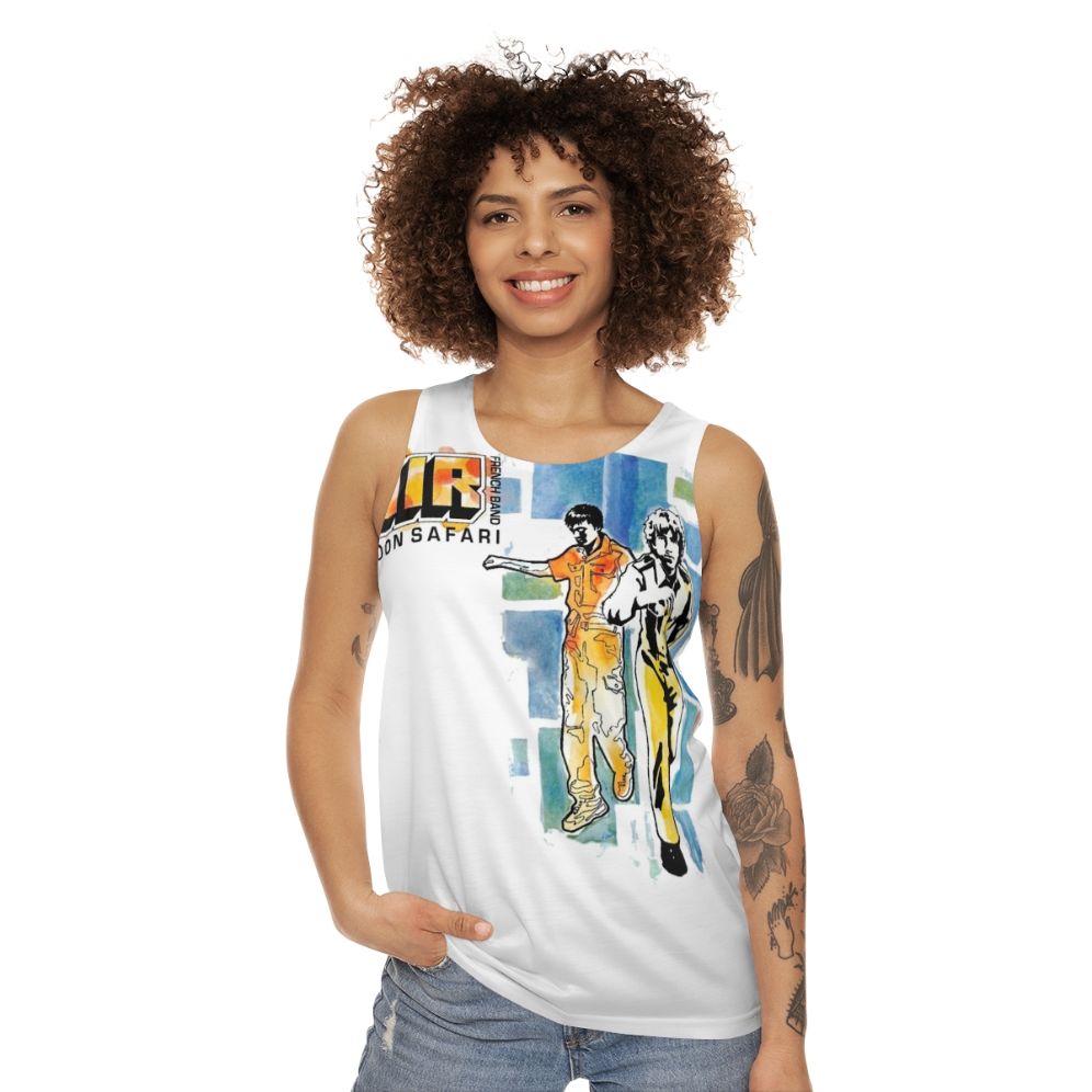 Moon Safari Unisex Tank Top with Music Album and Vinyl Record Graphic - women