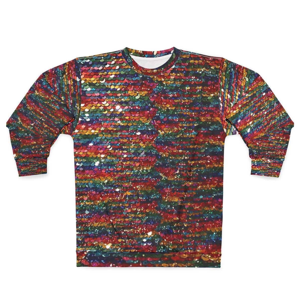 Vibrant rainbow sequin glitter sweatshirt