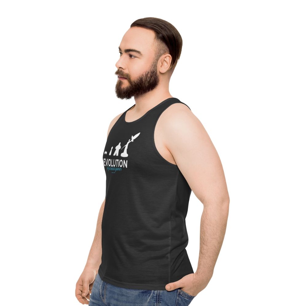 Evolution of a Board Gamer Unisex Tank Top - men side