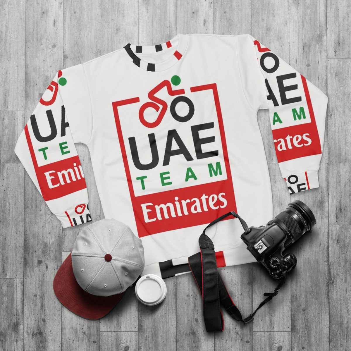 UAE Team Emirates Pro Cycling Sweatshirt - flat lay