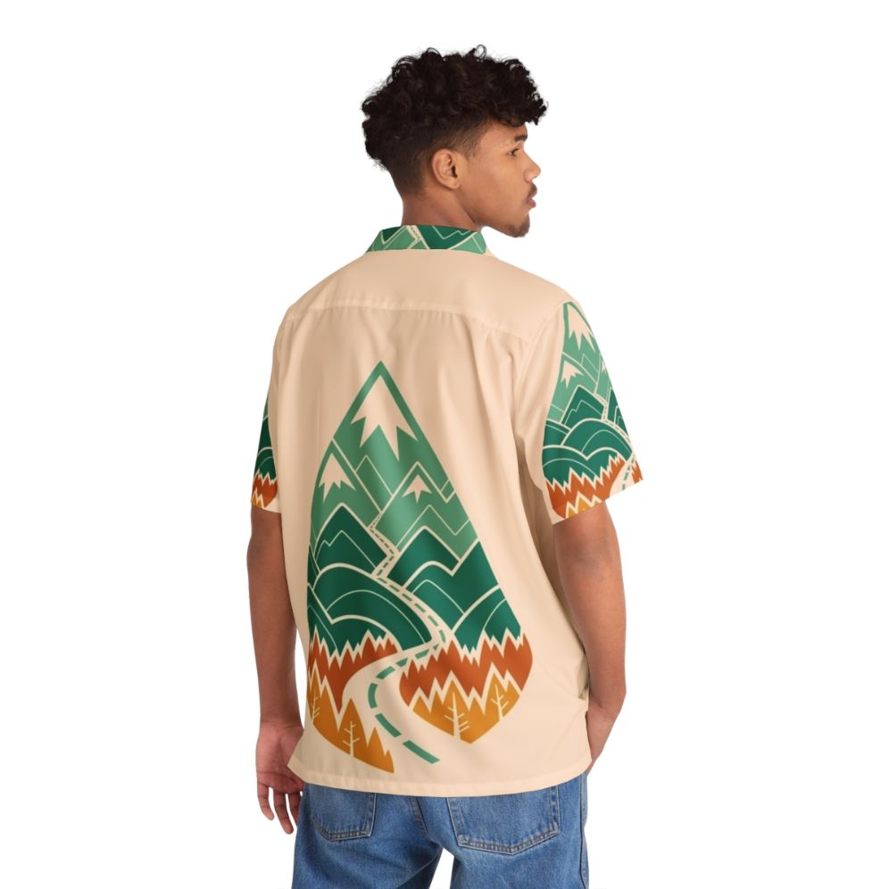 The Road Goes Ever On Summer Hawaiian Shirt featuring a nature-inspired design - People Back