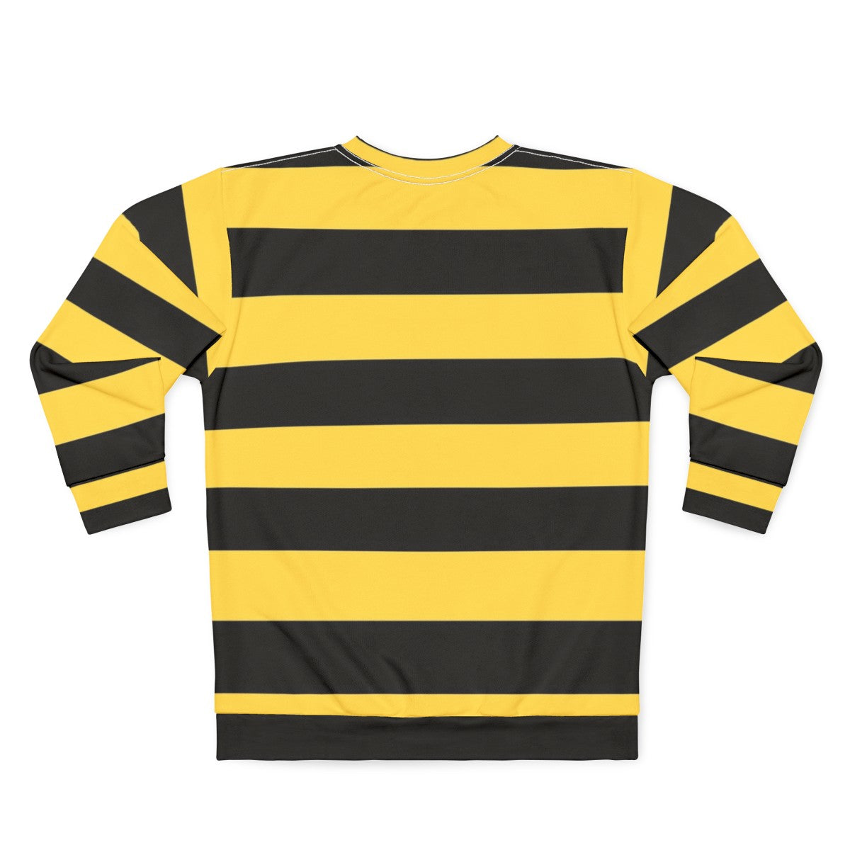 Bumble bee sweatshirt with bright yellow and black contrasting patterns - Back