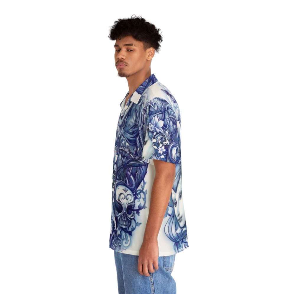 Fables Hawaiian Shirt featuring animal prints and vintage floral design - People Left