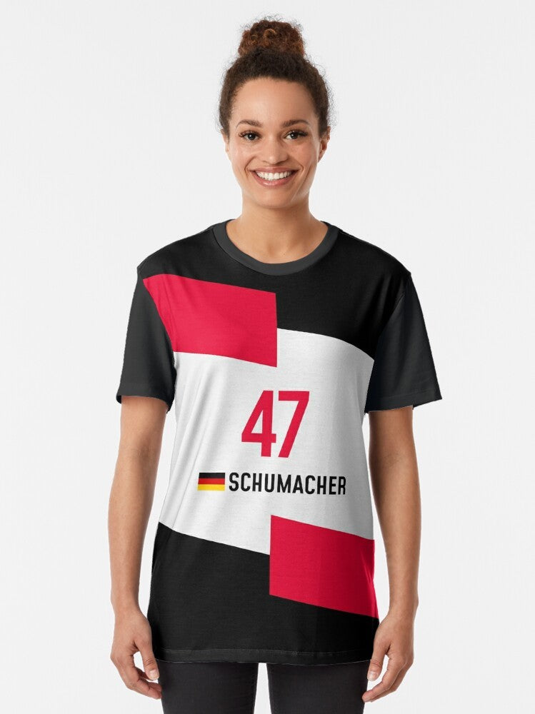 2021 F1 Formula One Schumacher #47 Graphic T-Shirt - Women