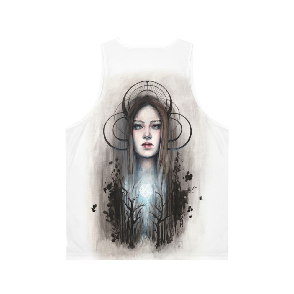 Artemis Acrylic and Ink Painting Unisex Tank Top - Back