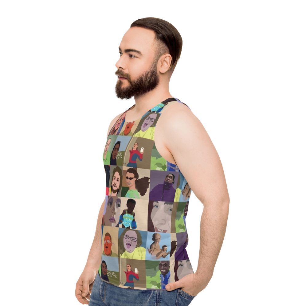 Vine Compilation Unisex Tank Top - men side