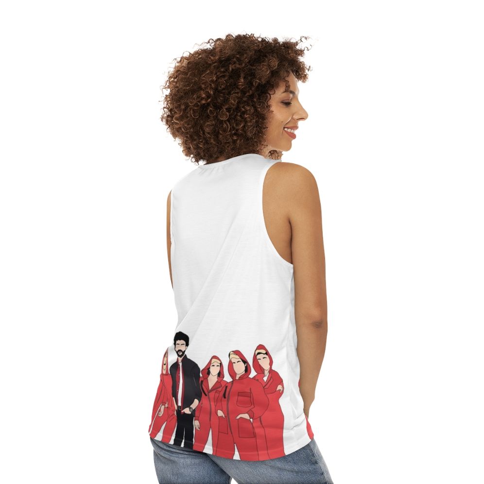 Money Heist Professor and Cast Unisex Tank Top - women back