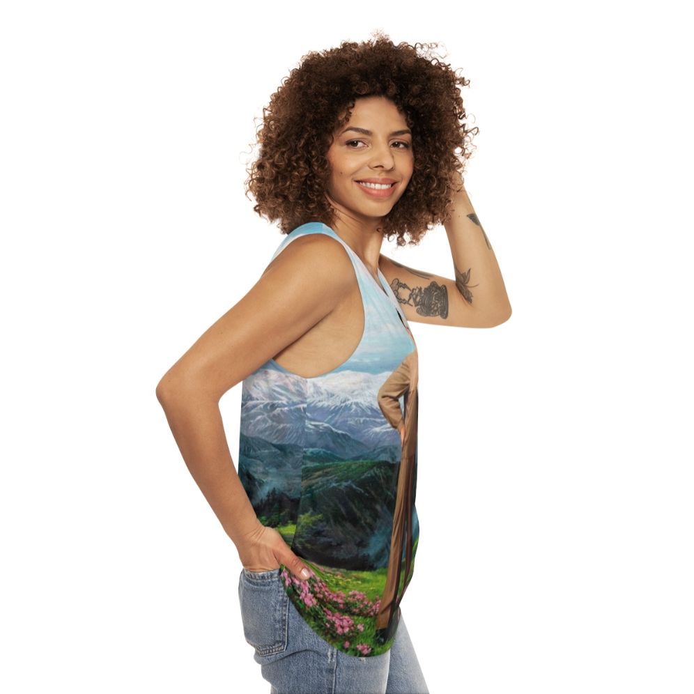 Supreme Leader Kim Jong Il Unisex Humor Tank Top - women side