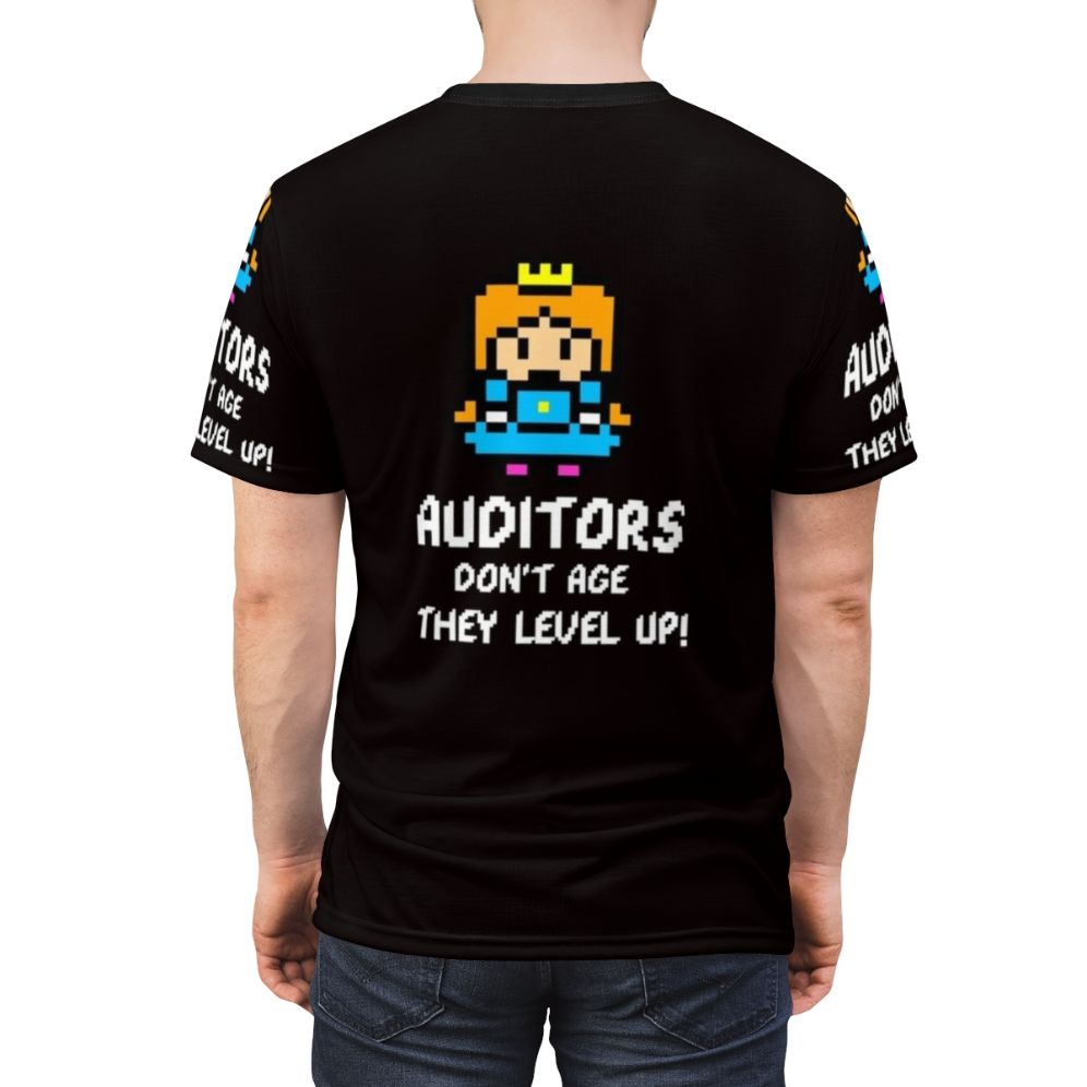 Auditor Leveling Up T-Shirt for Accounting & Bookkeeping Professionals - men back