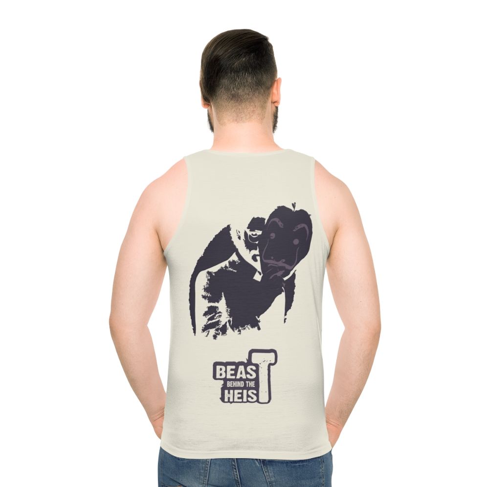 Money Heist Inspired Unisex Tank Top - men back