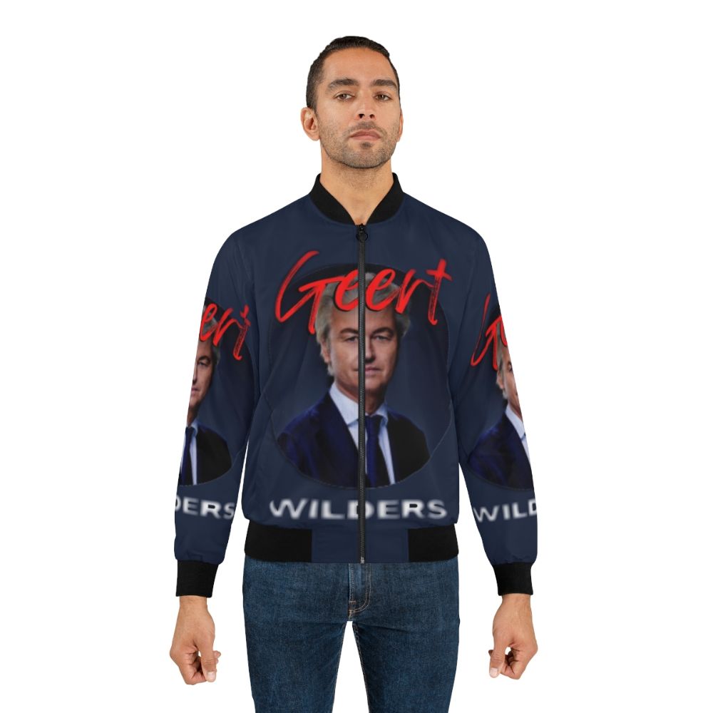 Geert Wilders Inspired Bomber Jacket for Dutch Political Supporters - Lifestyle