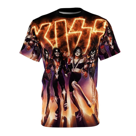 Rock Band Inspired Kiss Fire Logo T-shirt | Unofficial Tribute Gear