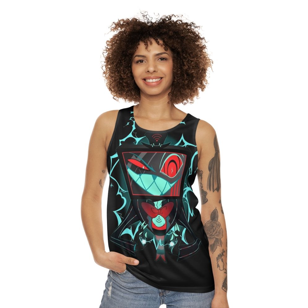 Unisex Vox tank top with demonic design - women