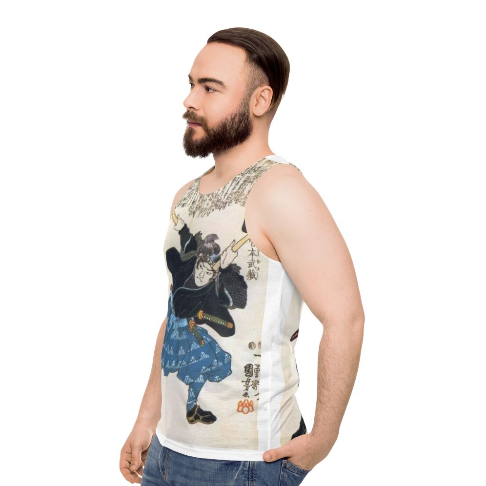 Musashi Miyamoto Samurai Warrior Unisex Tank Top - men side