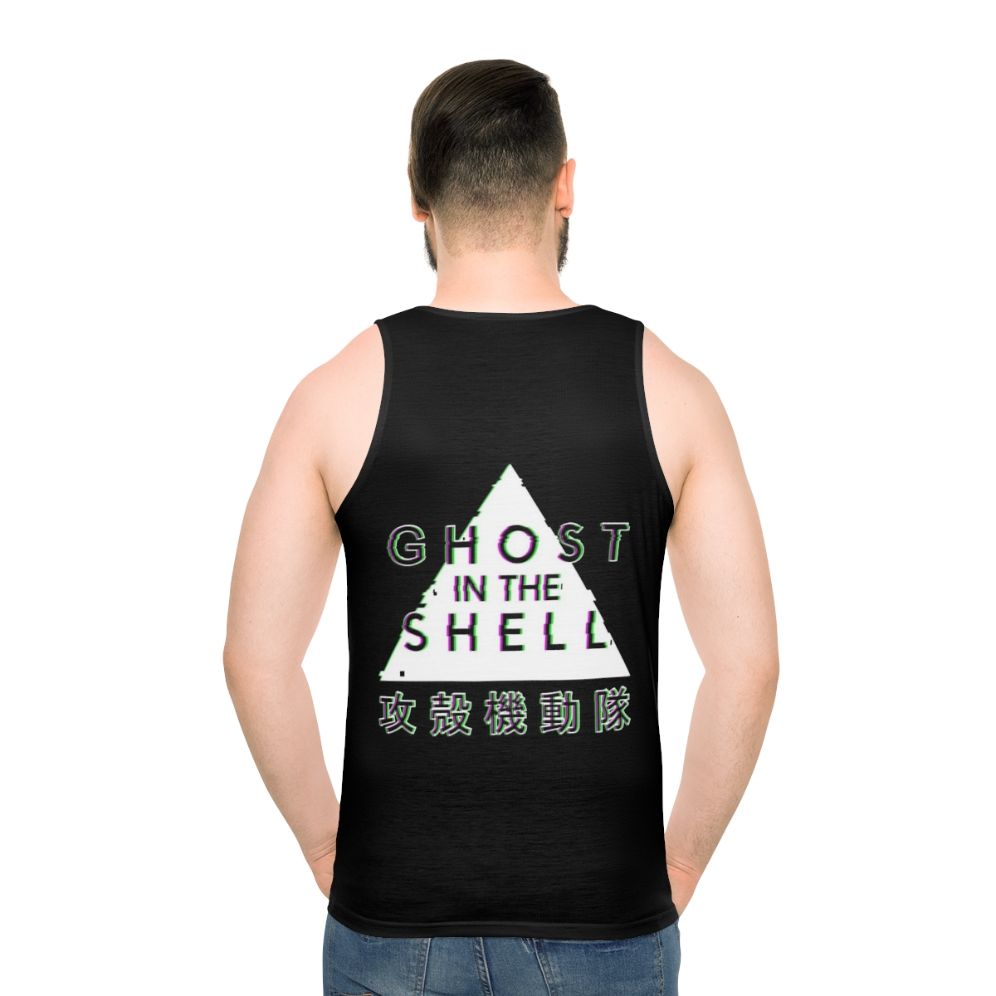 Ghost in the Shell Glitch Unisex Tank Top - men back