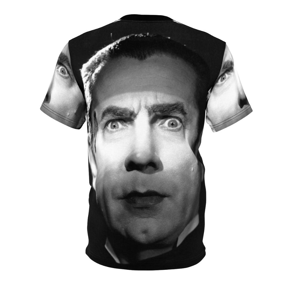 Bela Lugosi as Dracula in a classic Universal monster movie on a high-quality T-shirt - Back