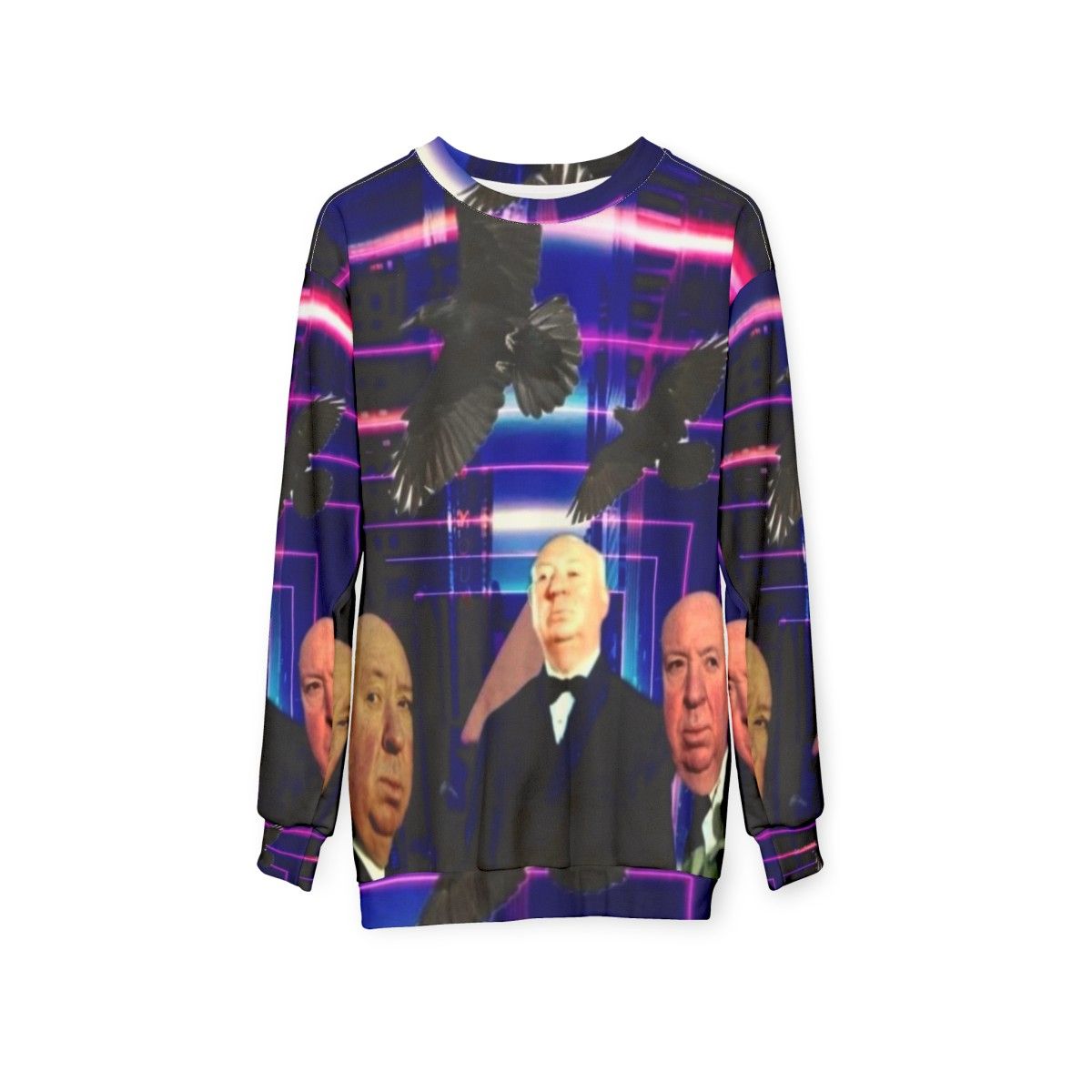 Alfred Hitchcock Fan Art Sweatshirt - hanging