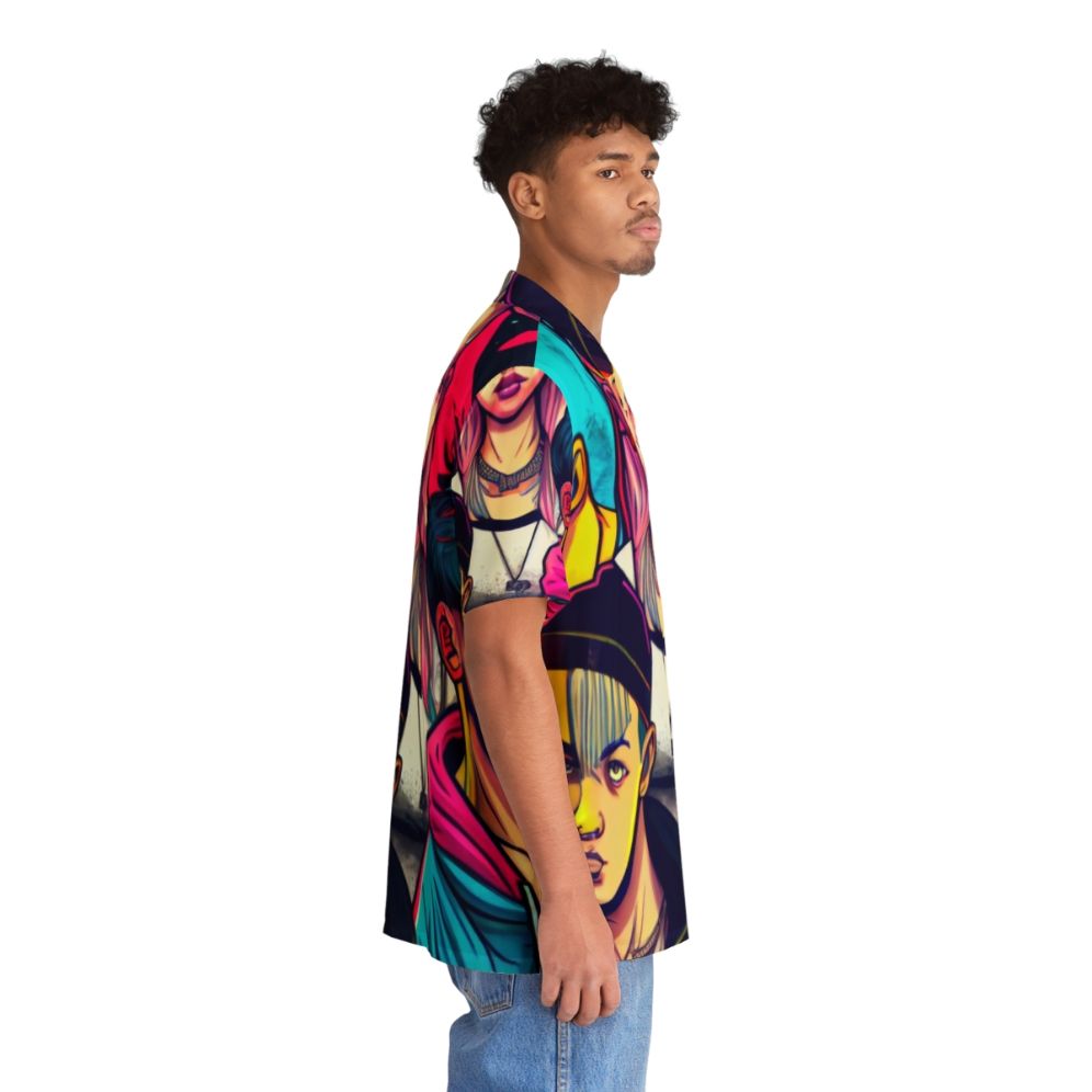 Young Royals Cyberpunk Manga Style Hawaiian Shirt - People Pight