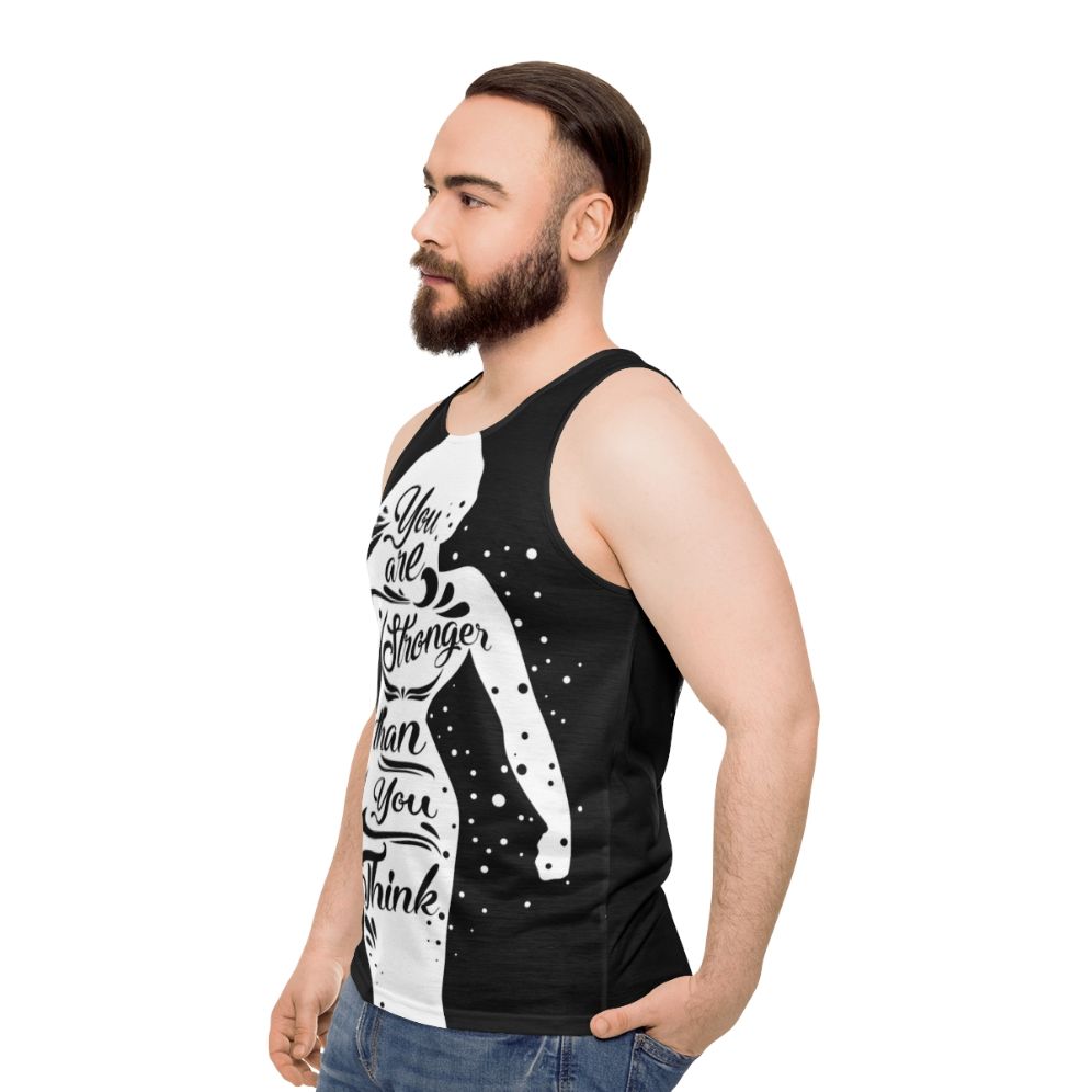 "You Are Stronger" Unisex Tank Top - men side