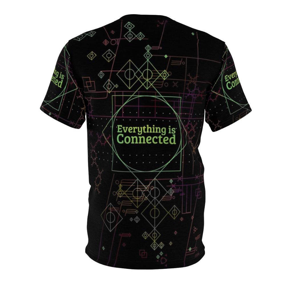 Dirk Gently-inspired t-shirt design featuring the phrase "Everything Is Connected" - Back